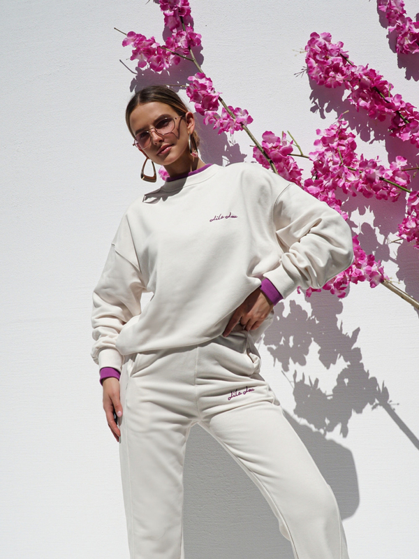 POLI tracksuit beige and purple