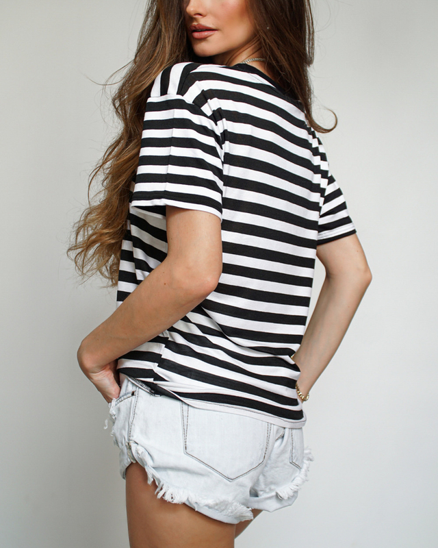 T-shirt oversize BLACK-WHITE