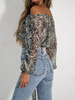 PRIME zebra spangled blouse