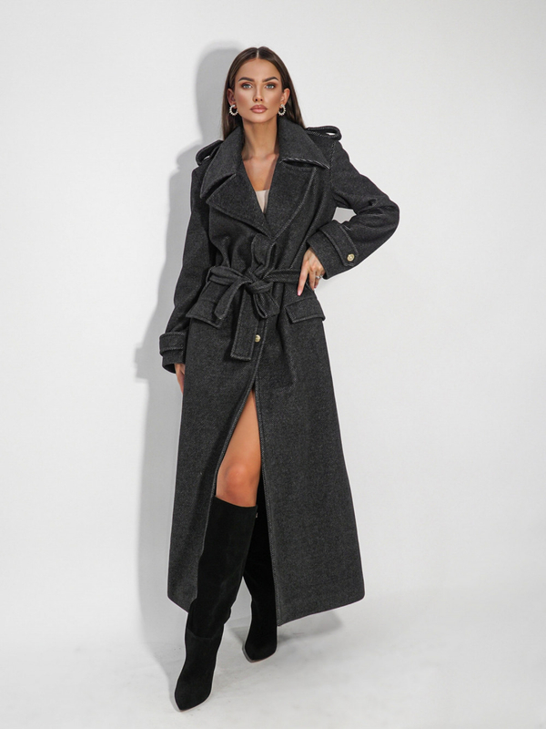 Płaszcz LE LONG grafitowy