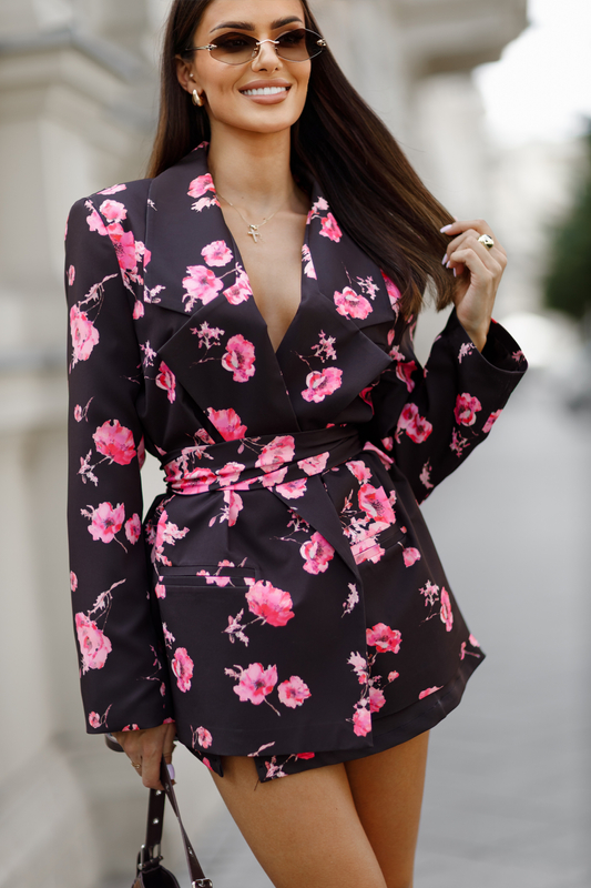 Żakiet ABOUT YOU brązowy w kwiaty