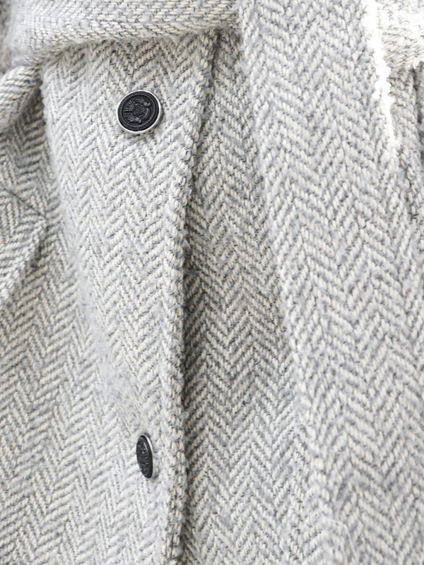 LE LONG coat grey melange