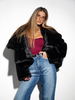 MARILYN fur coat black