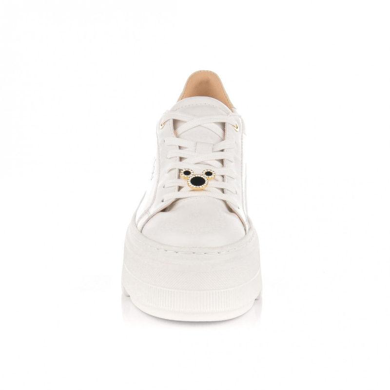 LILA LOU white sneakers with embellishment