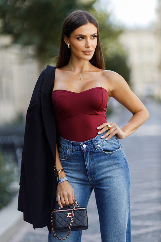 Body ALISSIA bordowe