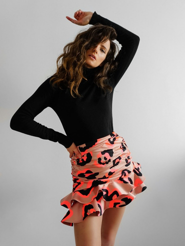 TAKE ME Neon Orange Skirt
