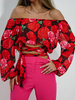 PRIME spangled blouse roses