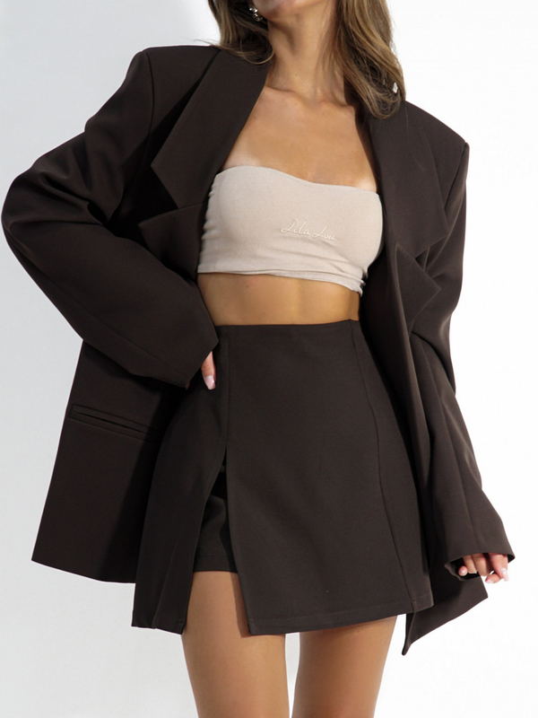 FIORE skirt-shorts brown