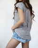 V-NECK GREY T-shirt