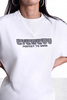 T-shirt COOL GIRL długi biało-czarny