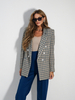 COCO jacket beige and navy blue