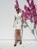 Delphine vest-dress white