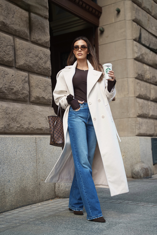Coat LE LONG ecru