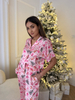 Christmas pajamas SANTA pink