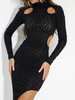 KISS ME openwork dress black