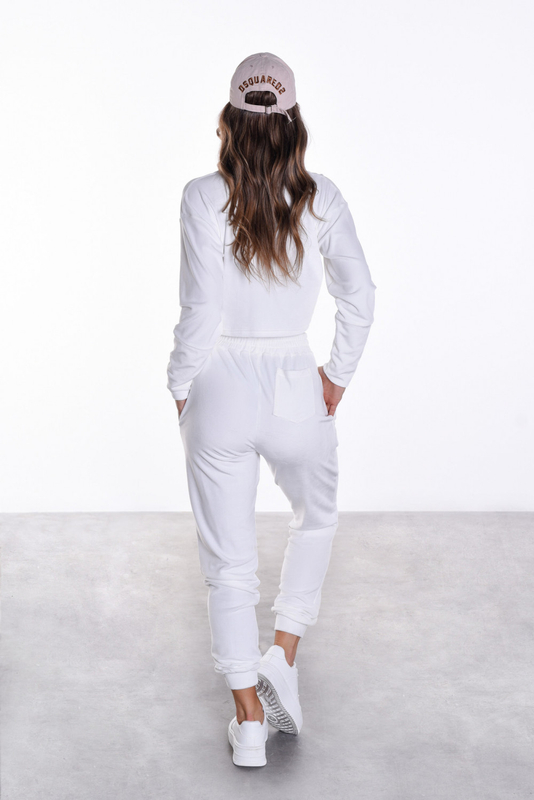 LOLI2 white velour tracksuit