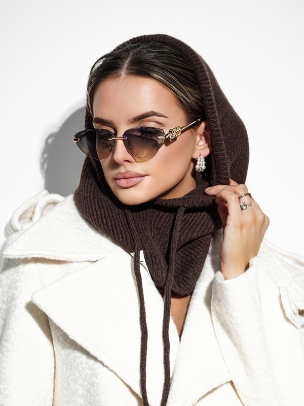 Balaklawa komin LILA LOU brązowa