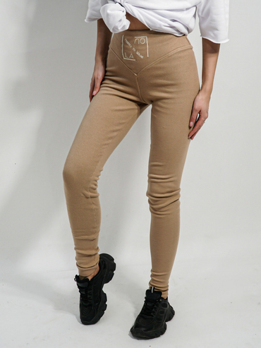 HYPNOTIZED LOGO leggings caramel