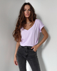 V-NECK LILA T-shirt