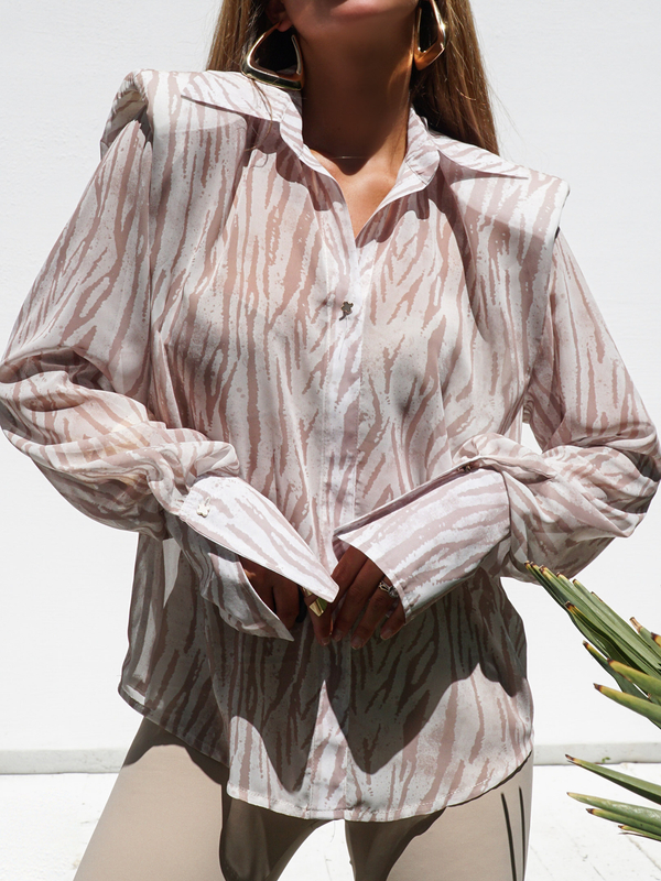 CAMILLA white and beige shirt