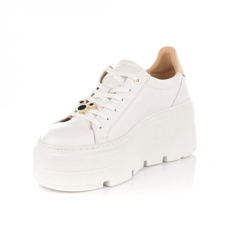 LILA LOU white sneakers with embellishment