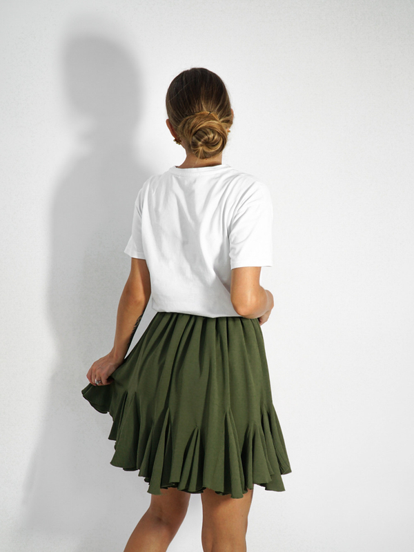CLOCHE skirt dark green