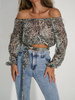 PRIME zebra spangled blouse
