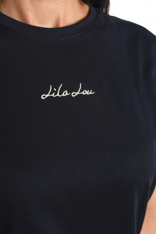 T-shirt LL black embroidery