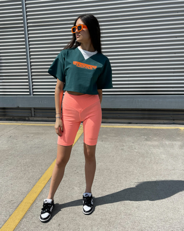 NEON orange cyclists