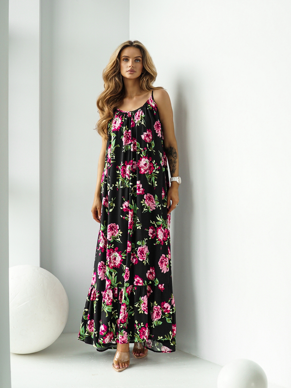 GYPSY black floral dress