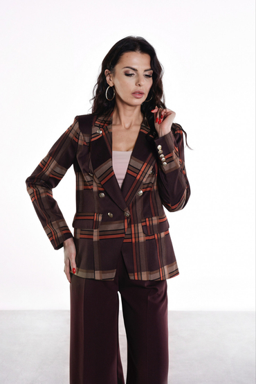 PORTO jacket brown check