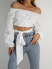 PRIME spangled blouse white