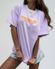 T-shirt COOL GIRL długi lila