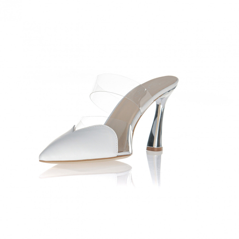 LILA LOU white stilettos