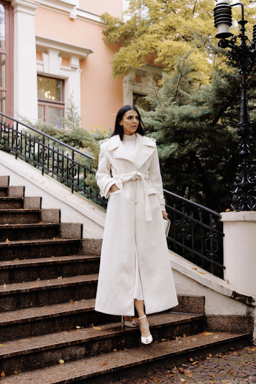 Coat LE LONG ecru