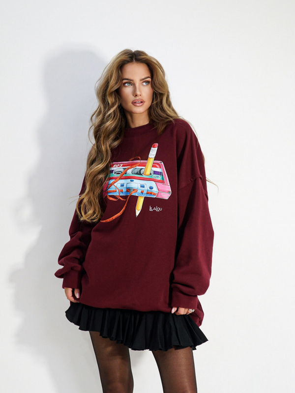 CASETTE sweatshirt maroon