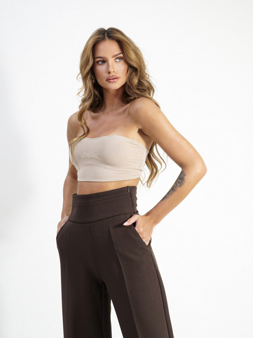 LILA LOU band top beige