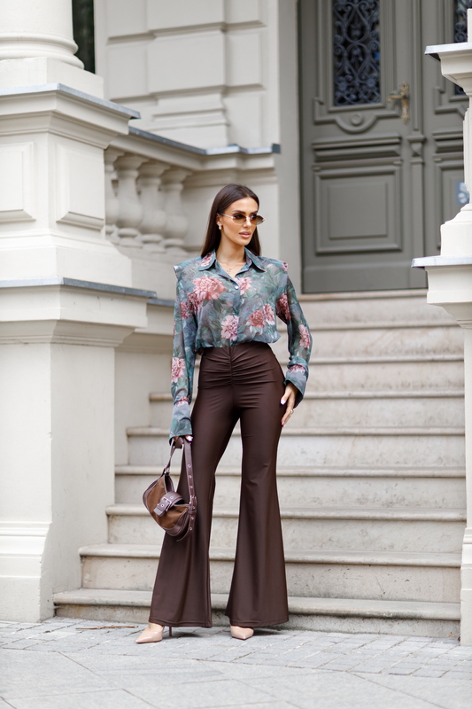 CAMILLA green shirt with flowers