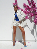 BLANCHE denim shorts white