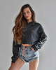 JENNY GRAPHITE short sweatshirt