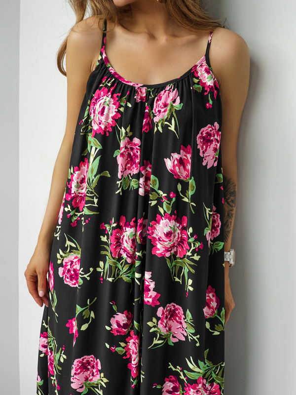 GYPSY black floral dress