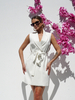 Delphine vest-dress white