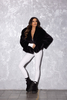 MARILYN fur coat black