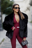 MARILYN fur coat black