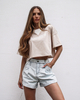 COOL GIRL t-shirt short beige