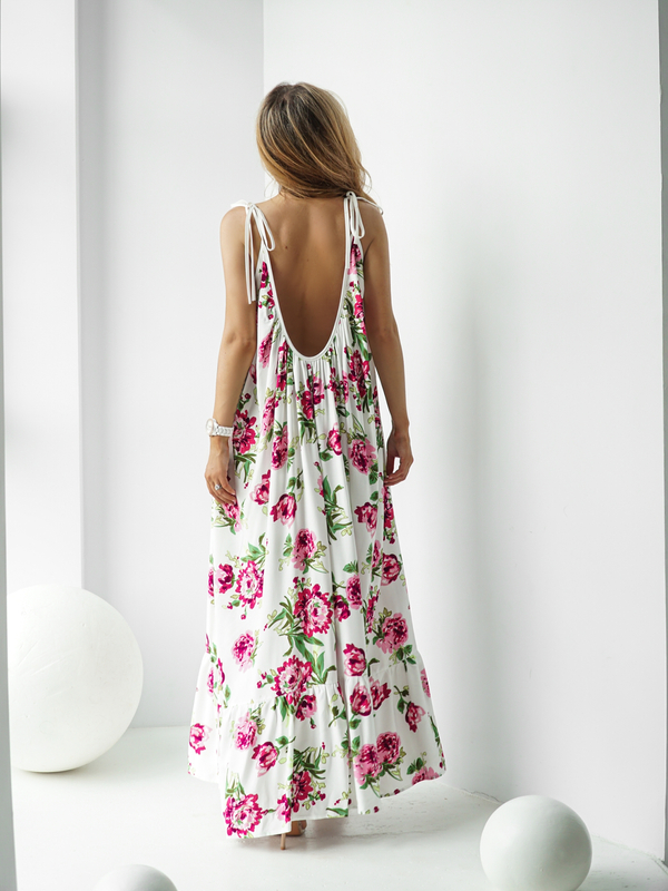 GYPSY white floral dress