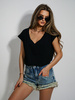 T-shirt V-NECK czarny