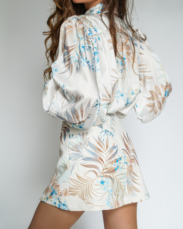 ROSE WHITE-BLUE skirt-shorts