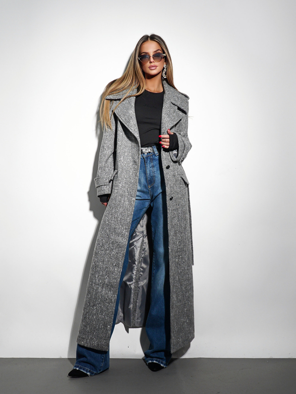 Płaszcz LE LONG jasny szary