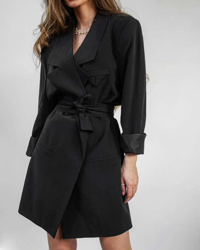 Jacket-Dress MAN WAS HERE black